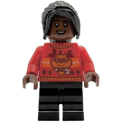 hp593 Angelina Johnson - Red Holiday Sweater, Black Medium Legs