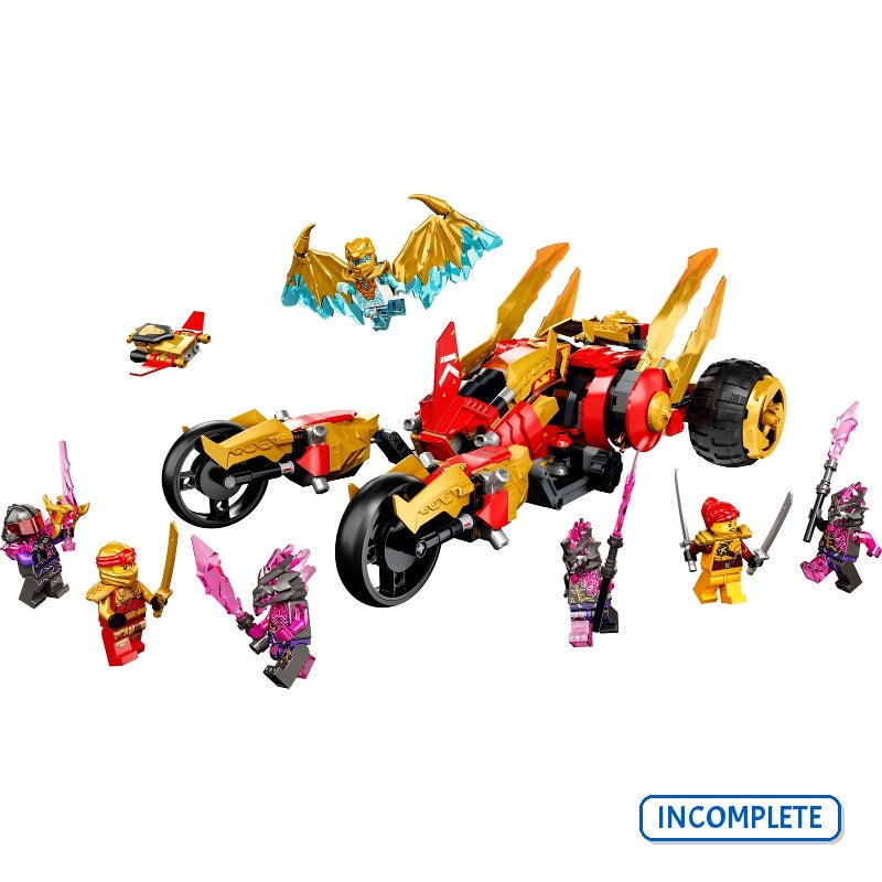 71773 Kai's Golden Dragon Raider (No Figs) (Incomplete Pre-Owned, Read Details)