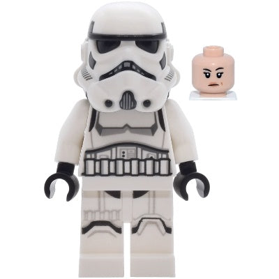 sw1456 Imperial Stormtrooper - Female, Dual Molded Helmet with Light Bluish Gray Panels on Back, Shoulder Belts, Light Nougat Head
