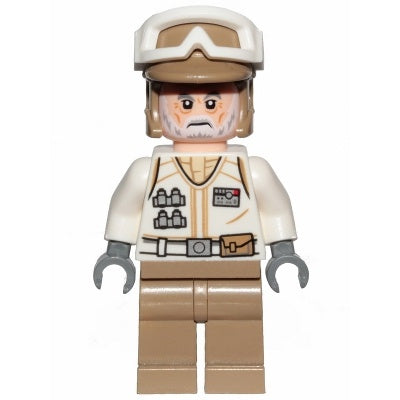 sw1014 Hoth Rebel Trooper White Uniform, Dark Tan Legs (White Beard)