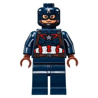 sh0177 Captain America - Dark Blue Suit, Reddish Brown Hands, Mask